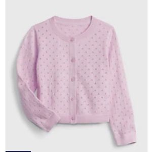 Baby Gap Purple Pointelle Cardigan